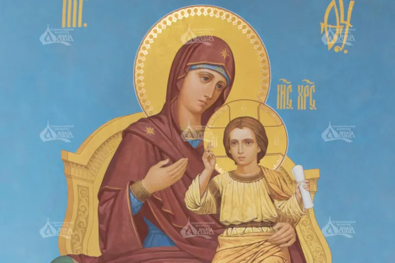 Розпис каплиці на честь ікони Божої Матері «Всецариця», с. Андрусіїв — фото 4