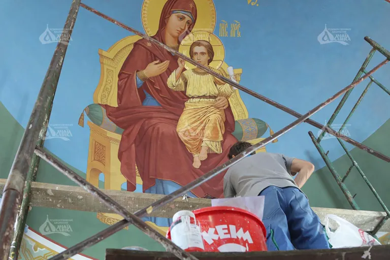 Розпис каплиці на честь ікони Божої Матері «Всецариця», с. Андрусіїв — фото 6